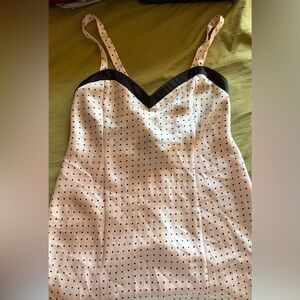 Warner's Pink and Black Polka Dot Top